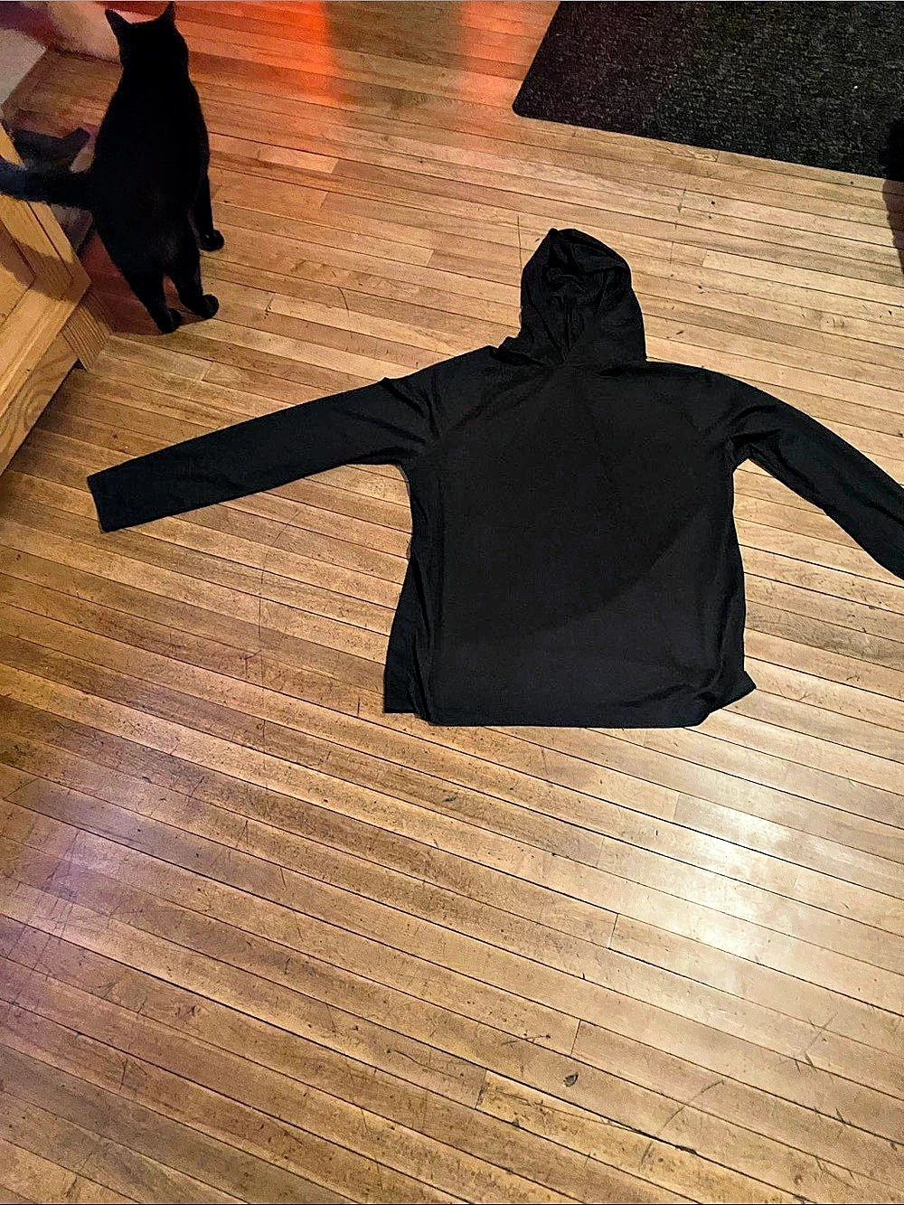 Black Hooded Top Like New - Picture 2 of 3